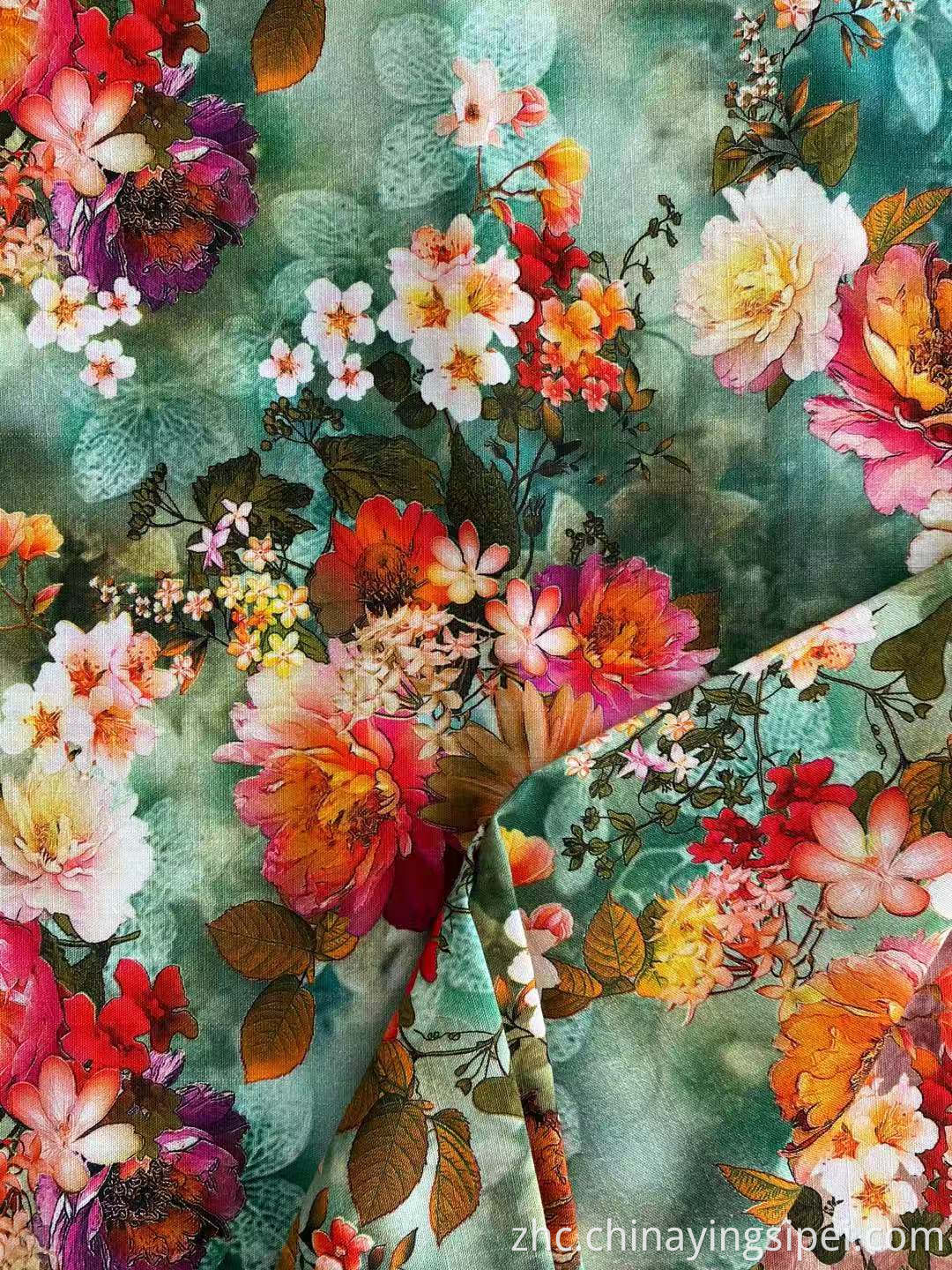 新面料Shaoxing Textile Stock 100%人造丝/粘胶编织面料人造丝poplin Digital Printing For衬衫连衣裙